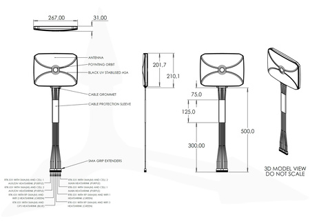 Antena 8w1 5G/WiFi/GPS MIMO4x4 Poynting PANL-431