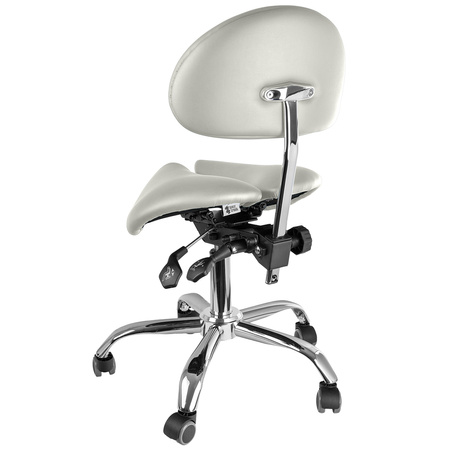 Ergonomiczny hoker regulowany SELLA 3 biały