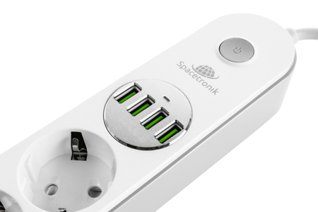 Spacetronik SR-203 4 port USB power strip