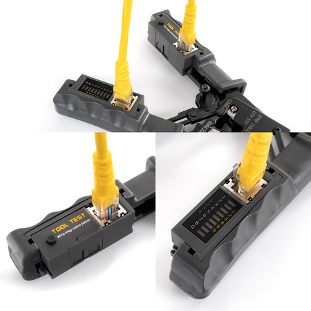 Zaciskarka RJ45/RJ12/RJ11 z testerem LAN NT-CT04