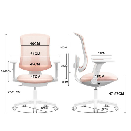 Fotel Biurowy Spacetronik RETTO 22 Różowy