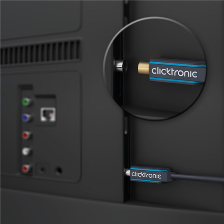 CLICKTRONIC Przyłącze TV IEC kabel antenowy 3m