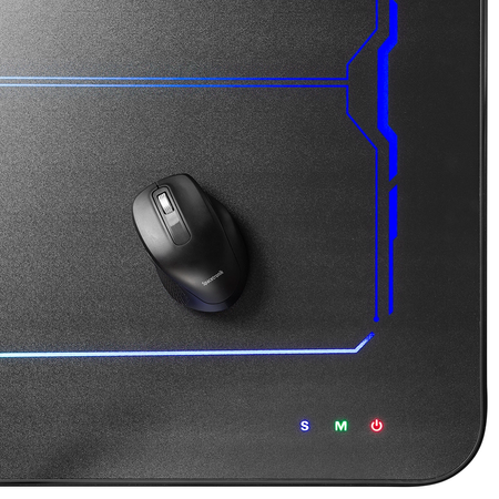 Zestaw gamingowy Spacetronik biurko elektryczne RGB uchwyt fotel 136x66