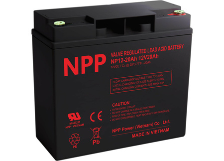 Akumulator AGM NP 12V 20Ah T12 NPP