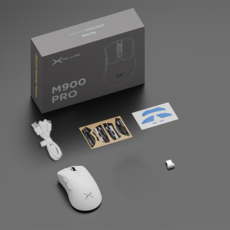 Mysz DELUX M900 PRO+ biała 26000DPI 1000 Hz