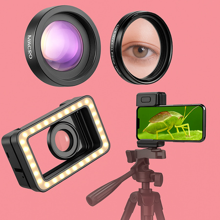 Apexel M15 15x Makroobjektiv mit LED 4K FULL HD