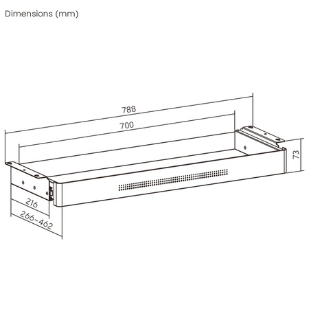 Under-Desk Storage Drawer Large Black