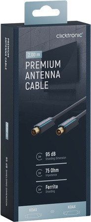 CLICKTRONIC TV connection IEC antenna cable 2m