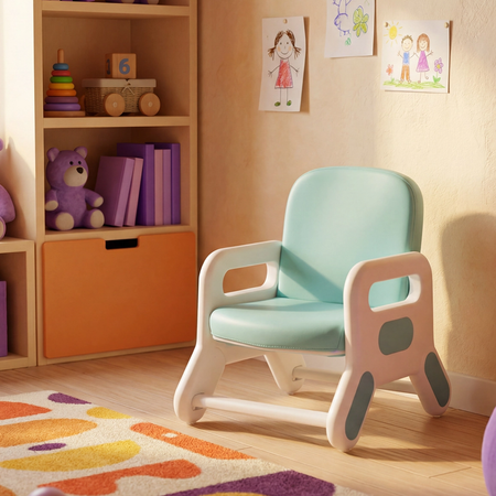 Zestaw mebli dziecięcych Spacetronik – stolik, sofa i foteliki niebieski