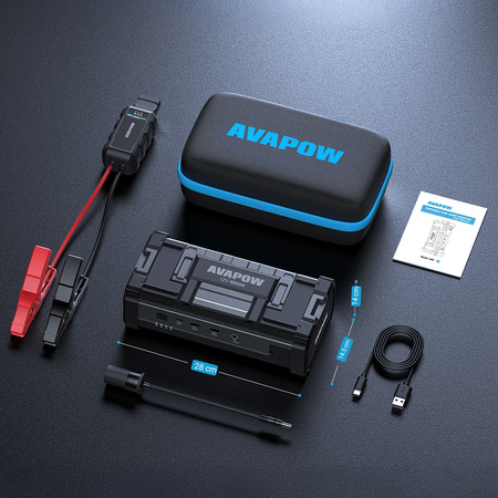Powerbank rozruchowy 12V 6000A 88Wh AVAPOW T8 Max