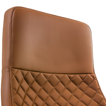 Swivel office armchair with armrest ALMA brown