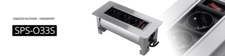 Spacetronik SPS-O33S countertop swivel socket