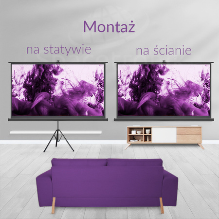 Ekran Projekcyjny ze Statywem 60" 4K Spacetronik