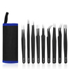 Set of 9 ESD precision tweezers SPM-T03