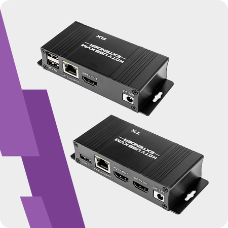 Převodník HDMI KVM na LAN-RJ45 USB 60m Spacetronik