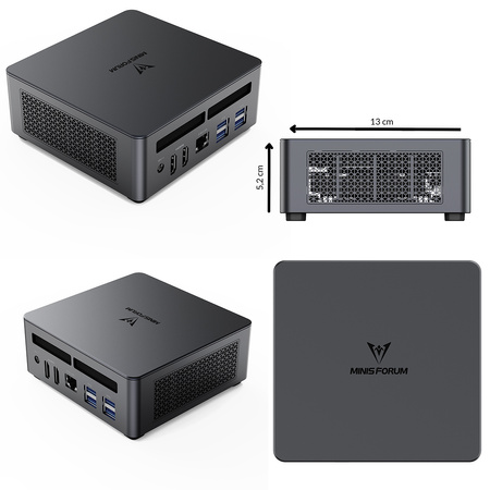 Minisforum UM790 PRO vysokorýchlostný mini PC, AMD Ryzen 9 7940HS, AMD Radeon 780M, 32 GB RAM DDR5, 2 x M.2 SSD 1 TB, Windows 11 Pro, 8K