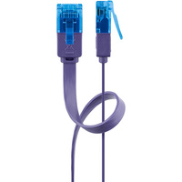 Kabel LAN Patchcord CAT 6A UTP PŁASKI blue 0,5m