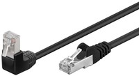 Patchcord CAT 5E F/UTP 1x90 BLACK 10m