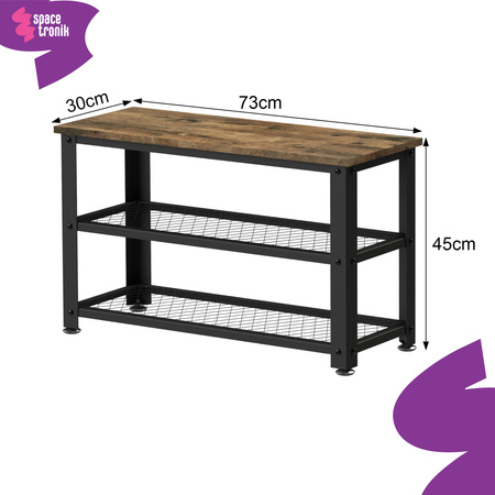 Metalowa szafka regał na buty 73cm Funky Furniture