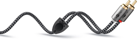 Audiokabel Klinke - 2x RCA Goobay Plus TEXTIL 3m