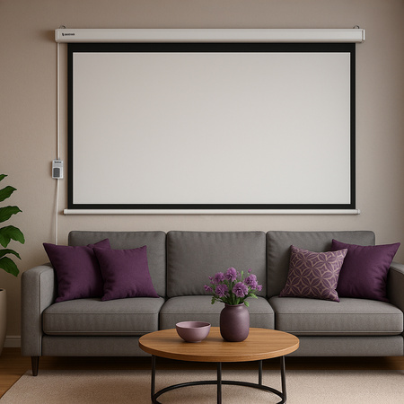 Elektryczny Ekran Projekcyjny PEV Ścienny 84" 4:3