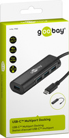 USB-C Splitter 4xUSB 3.0 HUB 4x schwarz Goobay