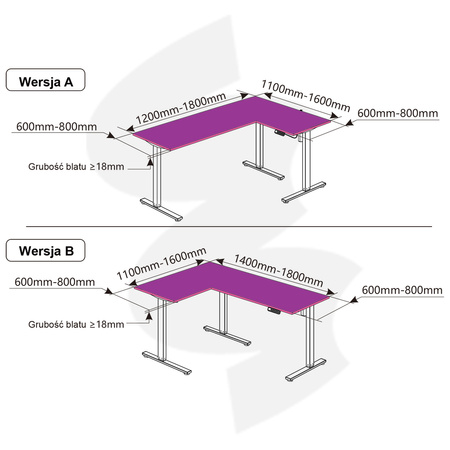 Elektryczny stelaż biurkowy Spacetronik SPE-123LW