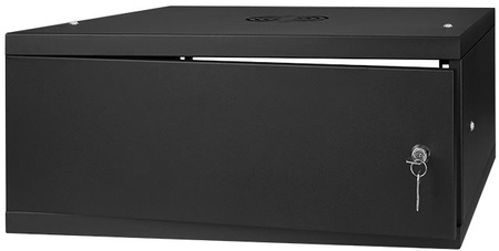 Szafa RACK 19'' 4U 600x350mm CZARNA Drzwi stalowe