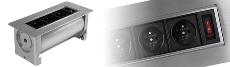 Spacetronik SPS-O33S countertop swivel socket