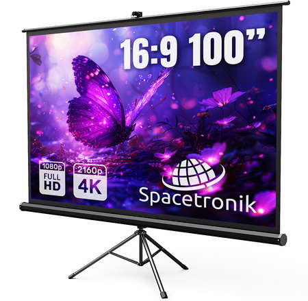 Ekran Projekcyjny ze Statywem 100" 4K Spacetronik