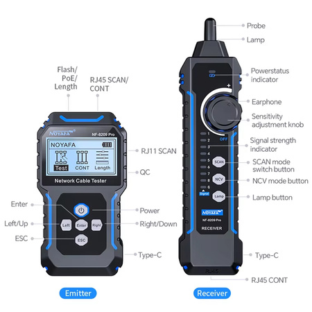 Tester kabli sieciowych LAN Noyafa NF-8209PRO