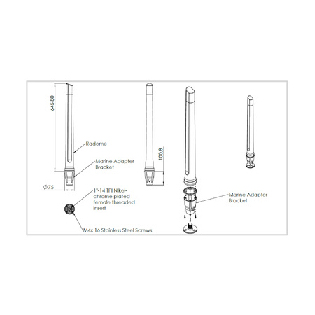 Marine PRO OMNI-902 + anténna súprava 2x496