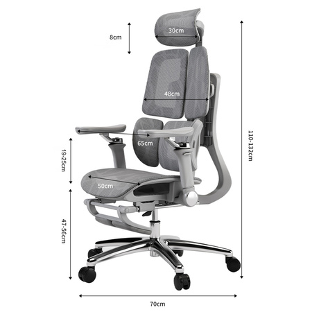 Regulowany Fotel biurowy 6D SPRINGO-11 Czarny