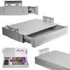 Under-Desk Storage Drawer with Shelf Large White