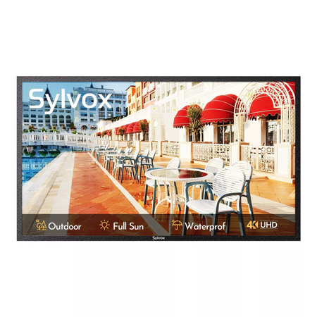 Telewizor Zewnętrzny 65" Sylvox 4K | 2000 nitów, IP55