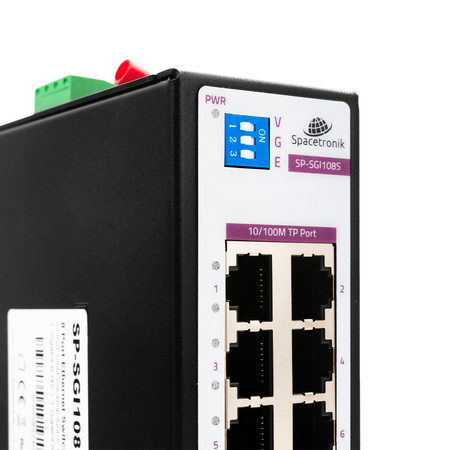 SWITCH 8portový SP-SGI108S priemyselný SFP