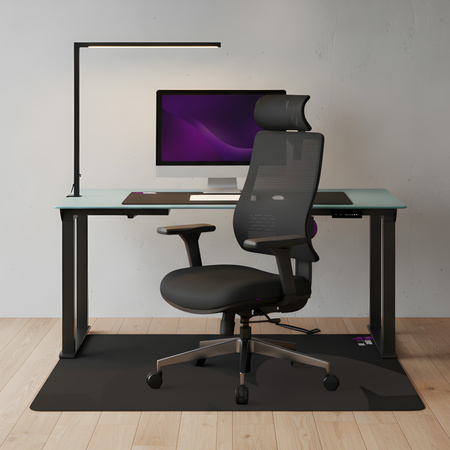 Zestaw Biurkowy Power User PRO: Stelaż 300kg, Blat 180cm, Fotel LUMBO