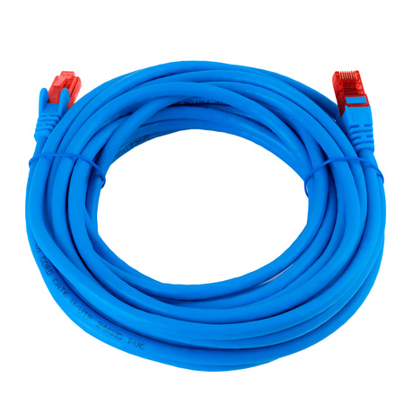Kabel RJ45 CAT 6 U/UTP AWG24 modrý 10 m