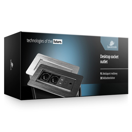 Spacetronik SPS-O24CS V2 countertop swivel socket