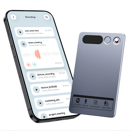 Dyktafon AI z Transkrypcją i ChatGPT Alvora FW920