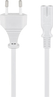 Power cable eight C7 Goobay white 3m