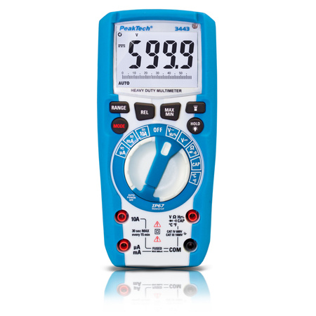 Digitálny multimeter PeakTech 3443 LED LCD IP67