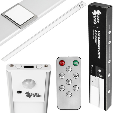 Bezprzewodowa lampa LED Czujnik ruchu 80cm Srebrna