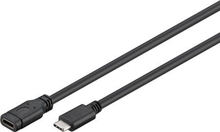 Przedłużacz USB-C 3.2 Gen1 Czarny 1m Goobay