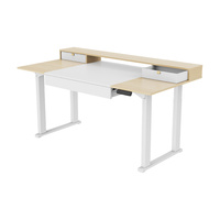 Mobile Electric Desk with Shelf Drawers