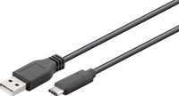 Kabel USB-C - USB-A 2.0 černý 3m Goobay