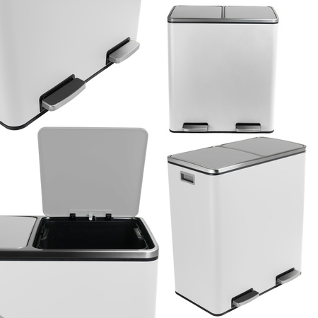 Funky Trash Can White Black Spacetronik Podwójny