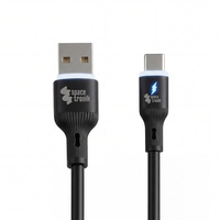 Kabel LED silikonowy  USB2.0 do USB-C 2m