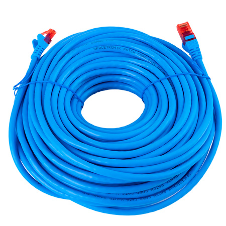 Kabel RJ45 CAT 6 U/UTP AWG24 modrý 15 m
