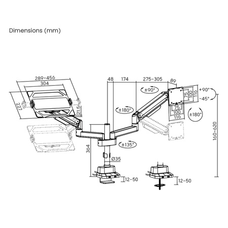 Uchwyt na monitor SPASSH121S